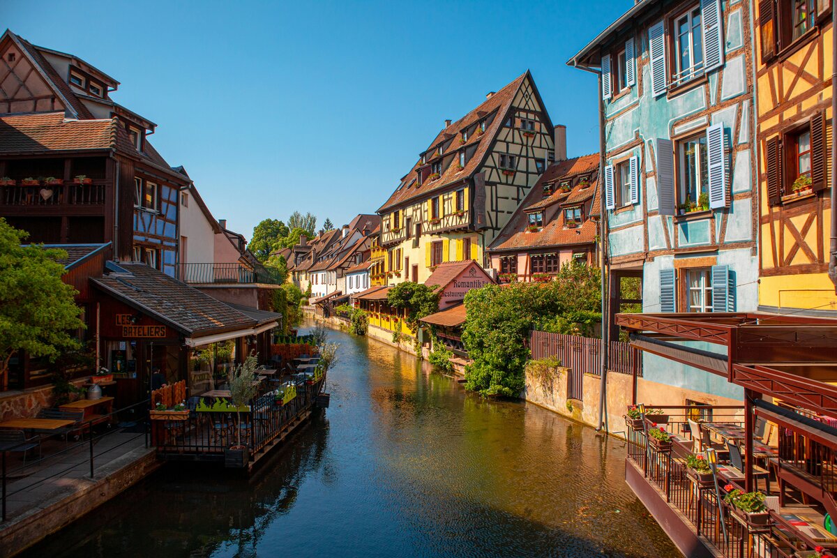 Strasbourg Petite France timbered houses along canals